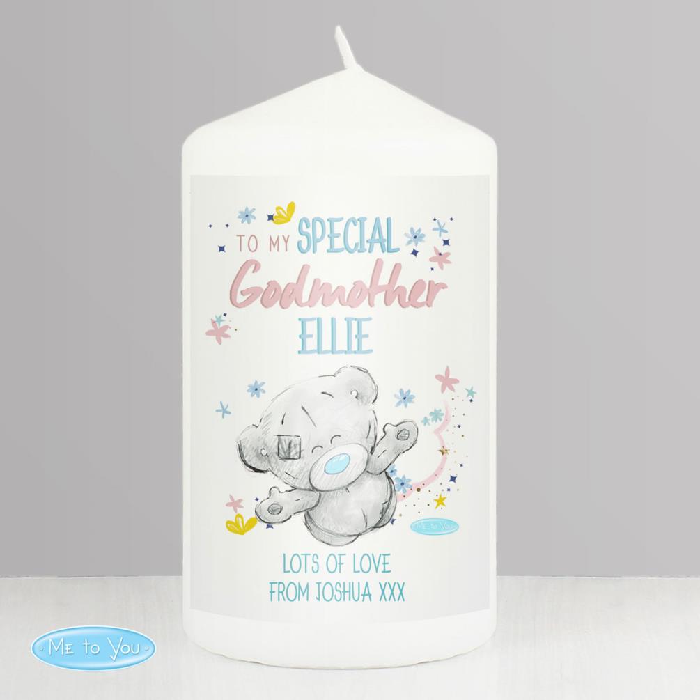 Personalised Me to You Bear Godmother Pillar Candle Extra Image 1